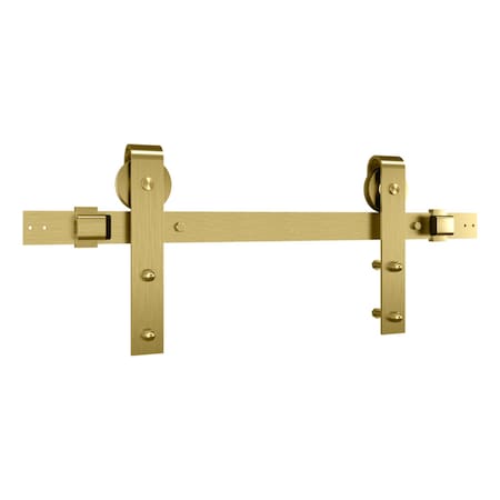 National Hardware National Hardware Designer 72 in. L Brushed Gold Steel Barn Door Hanger Kit 1 pc N700-006